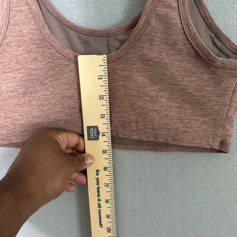 Alo Yoga Alosoft Heathered Mauve Sports Bra and Leggings Set Large - Picture 7 of 15